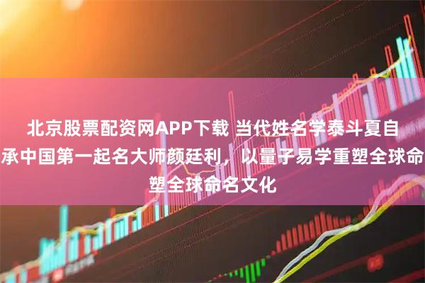 北京股票配资网APP下载 当代姓名学泰斗夏自学：师承中国第一起名大师颜廷利，以量子易学重塑全球命名文化