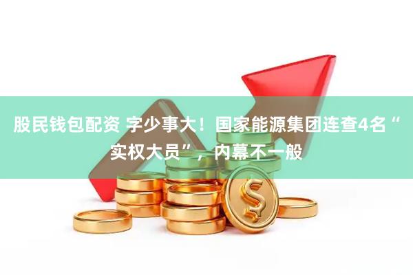 股民钱包配资 字少事大！国家能源集团连查4名“实权大员”，内幕不一般